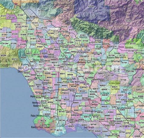 downtown la zip code map.